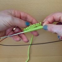 Knitting in the round with 2 circular needles